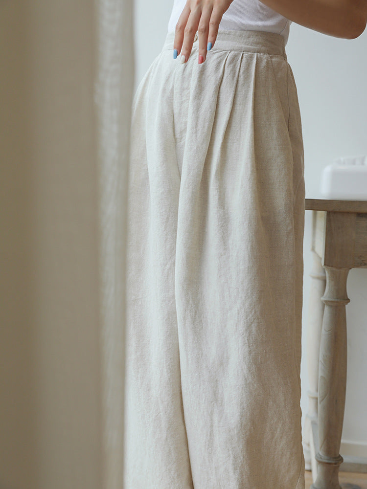 Waschbare, bequeme, halbelastische, locker sitzende, bodenlange Hose