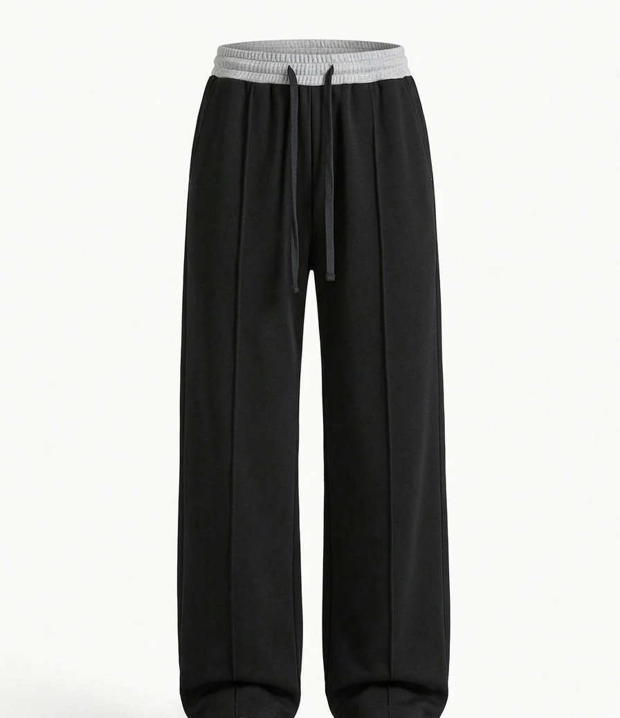 Men's Plus Size Drawstring Wide Leg Pants