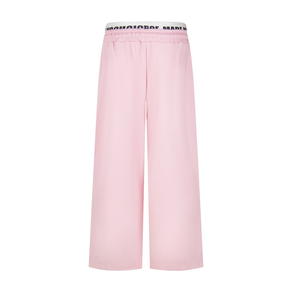 Falsche zweiteilige Color-Block-Hose mit weitem Bein und doppelter Taille